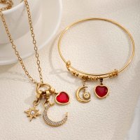 Collier Pendentif Personnalisé en Acier Inoxydable Étanche, Thème Zodiaque, Fleurs, Feuilles, Cœur, Étoile, Fruit, Océan, Bijoux Multi-Styles