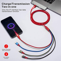 Cable USB Tipo C 4 en 1 al por Mayor, Carga Rápida PD 5V 2.4A, Trenzado de Nailon, 1m 3ft, Kit de Cable de Datos USB con Logotipo Personalizado para Teléfonos Inteligentes y Tabletas