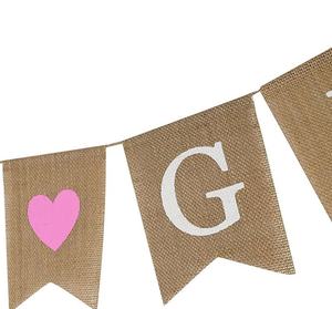 Juego de 3 Pancartas Decorativas de Yute para Baby Shower, Decoración Festiva, Guirnalda Colgante - Product Image 4