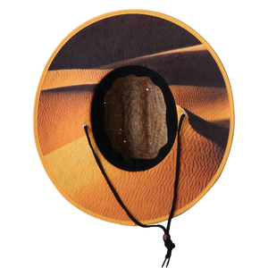 Sombreros de paja con diseño, sombreros de vaquero de paja al por mayor, sombreros de playa de paja con impresión personalizada en la parte inferior de la ala, sombreros deportivos de paja para adultos con encaje personalizado - Product Image 4