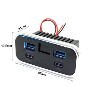 Marine stoel met dubbele PD USB-C 12V/24V snellader en LED <span class=keywords><strong>voltmeter</strong></span> voor boten & campers - Product Image 2
