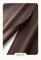 Manteau en laine pour hommes résistant au froid de couleur unie pour l'automne et l'hiver personnalisé Manteau trench décontracté à double col