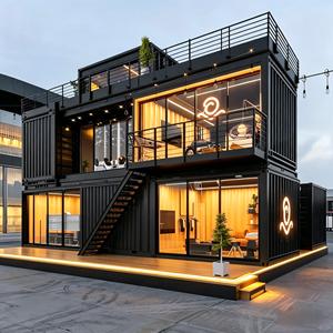 Casa Contenedor Prefabricada Personalizada, Casa Móvil Moderna, Aislada, Insonorizada, Estructura de Acero, Edificio Exterior para <span class=keywords><strong>Cafetería</strong></span> - Product Image 2