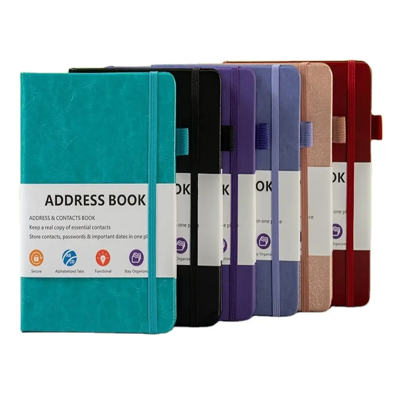 Temu-Libreta de direcciones de tapa dura personalizada, cuadernos con impresión CMYK B6