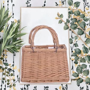 Nouveau panier à fleurs en osier naturel moderne et écologique pour la maison, les mariages, les fêtes, les festivals, la décoration de Noël, en rotin - Product Image 3