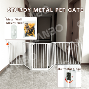 Parc <span class=keywords><strong>pour</strong></span> <span class=keywords><strong>chien</strong></span> CanboPet, 6 panneaux, clôture pliable <span class=keywords><strong>pour</strong></span> animaux de compagnie avec porte, <span class=keywords><strong>pour</strong></span> chiot, intérieur, extérieur, cour - Product Image 2
