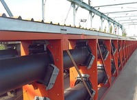 Système de Convoyeur à Bande en Acier pour Tuyaux Métalliques de la Marque JUXIN, Garantie de 1,5 An pour les Pièces de Transport de Matériaux dans l'Industrie du Ciment