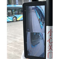 AHD Kamera Ganda, Kamera Kendaraan DVR Sistem 12.3 Inci IPS Layar Split E-side Monitor Spion untuk Tugas Berat Truk Bus