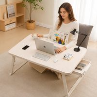 Table de chevet réglable Jiuyi Modèle L3, bureau d'ordinateur pliable, bureau d'étude pour étudiant, bureau simple en MDF pour dortoir, idéal pour la maison