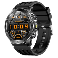 Montre connectée AK92 pour homme, écran 1,53 pouces, appels Bluetooth, batterie 800 mAh, étanchéité IPX8, moniteur de fréquence cardiaque, SpO2, tension artérielle, suivi d'activité physique, directement de l'usine