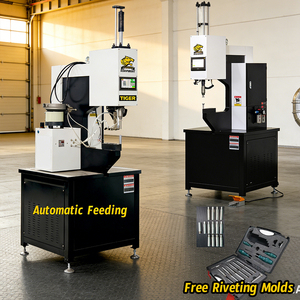 Máy đóng đinh tự động hệ thống cấp liệu nhanh 80kn, máy đóng đinh thủy lực, máy đóng đinh tán - Product Image 1