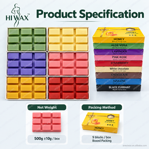 Bloc de cire d<span class=keywords><strong>épil</strong></span>atoire en gros 500g, <span class=keywords><strong>9</strong></span> cubes cassables pour poils épais, <span class=keywords><strong>épil</strong></span>ation bikini et visage, coffret cadeau, formule chaude - Product Image 4