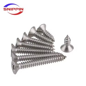 Tornillo Autorroscante Plano de Acero Inoxidable 304 DIN 7982 ISO7050 GB846 A2-70 ST1.2-ST8 para Montaje de Chapa Metálica - Product Image 1