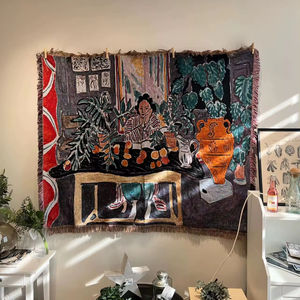 Produsen kustomisasi cepat permadani selimut lempar permadani anyaman kustom - Product Image 1