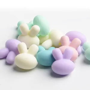 Per uso alimentare in Silicone animali a forma di coniglio giocattoli per bambini per la dentizione bracciale in Silicone perline