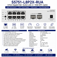 CloudEngine S5751-L8P2PN2X-RUA L8T2HJ-RUA L8P2HJ-RUA L8T2HX-RUA L8P2HX-RUA L8P2X-RUA Switch Gestionado MultiGE PoE+ 10GE