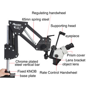 Microscopio Estéreo con Zoom Continuo <span class=keywords><strong>de</strong></span> 7X-45X con Soporte <span class=keywords><strong>de</strong></span> Brazo Articulado para <span class=keywords><strong>Reparación</strong></span> <span class=keywords><strong>de</strong></span> <span class=keywords><strong>Joyas</strong></span>, Grabado e Inspección <span class=keywords><strong>de</strong></span> Gemas - Product Image 2