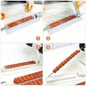 <b>BBQ</b> Meat Skewer Set ABS Reusable Durable Simple Outdoor Camping Barbecue Kit Easy Operation Easily Cleaned 2 Black Transparent - Product Image 4