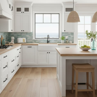 Meubles de cuisine modulaires contemporains blancs de haute qualité avec verre et robinet, résistants à l'eau et aux UV, pour cave à vin et salle à manger