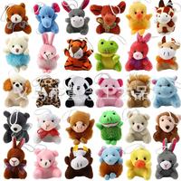 Ensemble de porte-clés populaires en peluche animale de 7 cm, rembourrage en coton PP, 30 petits modèles d'animaux, y compris lapin, tigre, lion, pour les 14 ans et plus