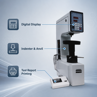 Máquina Digital de Prueba de Dureza Rockwell HRS150 con Pantallas Dobles para Escalas HRC, HRB, HRA, Prueba de Acero y Aleaciones