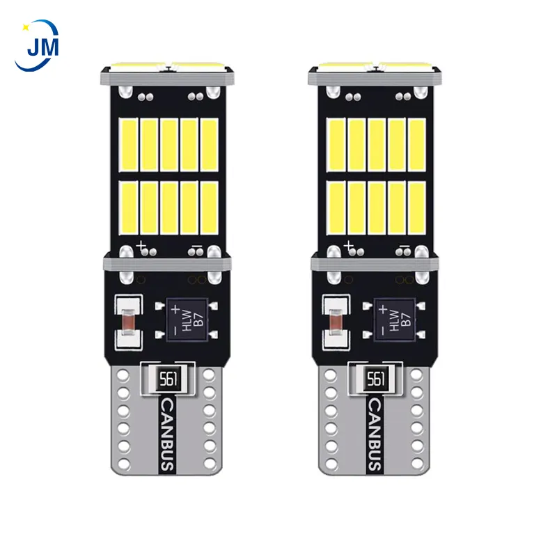 High quality 4014 45SMD Canbus No Flash LED W16W BA15S BAU15S T10 T15 led White Amber Red blue colors