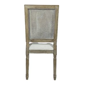 Chaise <span class=keywords><strong>Louis</strong></span> <span class=keywords><strong>Xv</strong></span> <span class=keywords><strong>de</strong></span> salle à manger en bois à dossier carré <span class=keywords><strong>de</strong></span> <span class=keywords><strong>Style</strong></span> Antique Provincial français avec dossier en rotin - Product Image 4