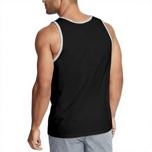 Débardeur de sport personnalisé avec logo, séchage rapide, gilet d'entraînement, vente en gros, débardeur en coton sans manches pour homme, été - Product Image 3