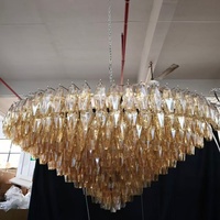 Lustre moderne de luxe personnalisé pour villa, salon, salle à manger, chambre à coucher, luminaire suspendu en verre, éclairage décoratif