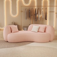 Canapé-lit moderne en velours crème, canapé modulaire en tissu, design durable pour villa, école, salon, réception, espace de repos pour les invités, rempli