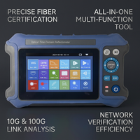 Analyseur de fibre optique OTDR portable multifonction 100 km avec carte d'événements intelligente RJ45 pour la maintenance des centres de données, interchangeable