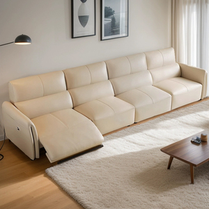 Hiện Đại Thanh Lịch Sang Trọng Chuyển Đổi Ba Chỗ Ngồi Chính Hãng <span class=keywords><strong>Sofa</strong></span> Da Thiết Kế Tối Giản Giường Cho Đồ Nội Thất Phòng Khách - Product Image 2