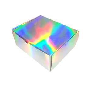 Caja de papel de holograma de embalaje de papel reciclable plegable de color brillante - Product Image 3