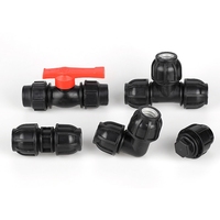 Raccord rapide en PE pour tuyau d'eau, coude réducteur 90 degrés 25-20/32-25mm, joint rapide PE