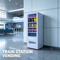 Distributeur automatique de snacks et de boissons autonome avec code QR, paiement par pièces, 20 canaux de stockage, construction en acrylique/métal pour un service en libre-service 24h/24 et 7j/7