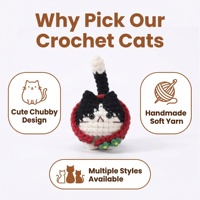 Jouet pour chat tricoté à la main, mini-animal personnalisé, jouet apaisant unisexe, peluche douce tricotée pour nouveau-nés