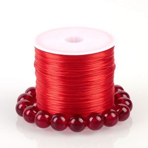 Fil élastique transparent plat de 0,8 mm en cristal, cordon élastique en spandex pour bracelet perlé - Product Image 3