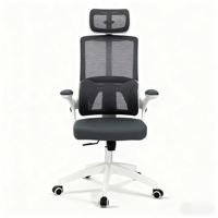 Chaise de bureau ergonomique professionnelle avec base en PP Classe 2 Gas Lift et roues en PU blanc pour espace de travail exécutif