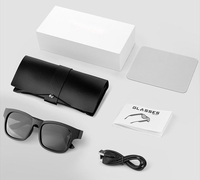 Lunettes de soleil intelligentes avec écouteurs à conduction osseuse, audio HIFI, traduction IA, contrôle tactile, étanchéité IP68, monture métallique, chargement Type-C