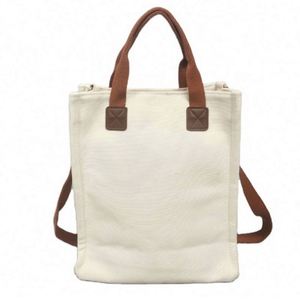 Bolsa de Compras de Lona Resistente con Logotipo Personalizado, Diseño Moderno, Opción de Dos Piezas, Tipo Bandolera, para Mujer - Product Image 1