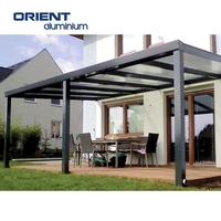 Panneaux solaires transparents de style moderne Pergola Patio persiennes automatiques Toit persienne Pergola en aluminium