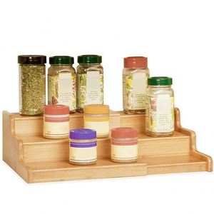 Organizador de Especias Expandible de 3 Niveles, Estante para Especias de Bambú - Product Image 4