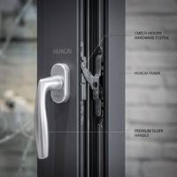 Fenêtre en aluminium HUACAI, design moderne, système de cadre encastré 1,8 mm