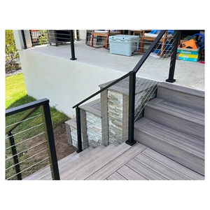 Ace <span class=keywords><strong>Exterior</strong></span> Durable <span class=keywords><strong>Cable</strong></span> de acero inoxidable Barandilla de alambre Barandilla de escalera con pasamanos de madera o acero para casa - Product Image 6