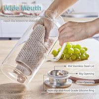 Petit pichet en verre avec couvercle et bec verseur distributeur de boissons anti-fuite pour jus de lait eau thé glacé café carafe serveur