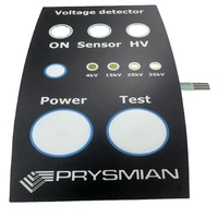 Clavier à membrane à dôme métallique en matériaux PET, PC, PVC, caoutchouc, silicone, non-tactile, avec adhésif 3M467 et LED, Fournisseur d'or