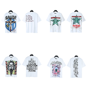 Maglietta 2025 con stella stampata Vintage a manica corta da uomo Hell alta qualità in cotone 100% indossabile oversize Drop <span class=keywords><strong>Hop</strong></span> 260 grammi - Product Image 5