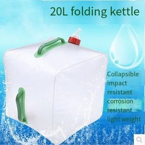 ถังใส่น้ำพลาสติกพกพาพับได้สำหรับกลางแจ้ง20L กระเป๋าใส่น้ำความจุขนาดใหญ่ - Product Image 4