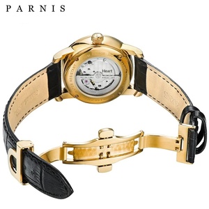 <span class=keywords><strong>Montre</strong></span>-bracelet Parnis 38 mm, boîtier en acier inoxydable, automatique, mécanique, pour homme, bracelet en cuir, marque de luxe 2026 - Product Image 5