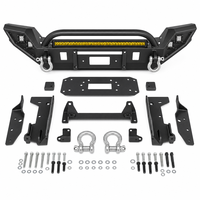 Pare-chocs avant avec barre lumineuse LED et attaches en D pour Tacoma 2016-2023, barre de protection en acier pour pick-up, accessoires 4x4